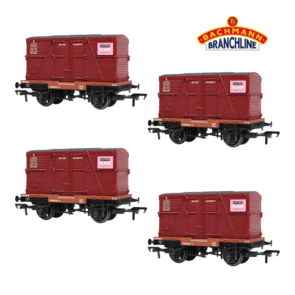 Conflat Wagon with BD Container (4PK)